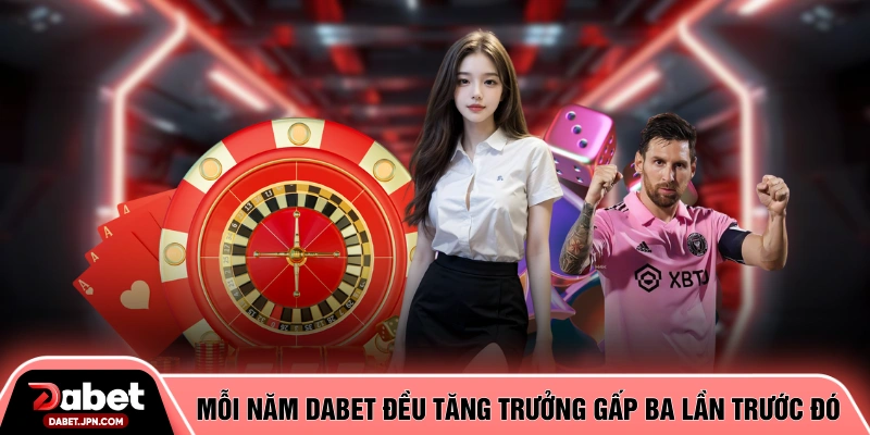 Mỗi năm DABET đều tăng trưởng gấp ba lần trước đó